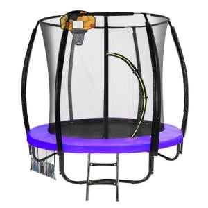 Kahuna Classic 6 ft Trampoline with Basketball Set - Purple