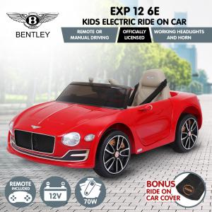 Bentley Exp 12 Speed 6E Licensed Kids Ride On Electric Car Remote Control - Red