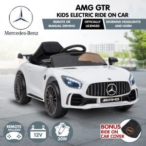 Mercedes Benz Licensed Kids Ride On Car Remote Control by Kahuna White