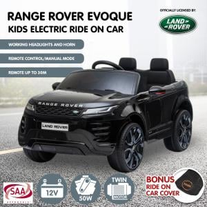 Land Rover Licensed Kids Ride on Car Remote Control by Kahuna Black