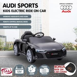 Audi Sport Licensed Kids Ride on Car Remote Control by Kahuna Black