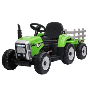 Kahuna MX-611 Kids Electric Tractor Trailer Car Green Grey
