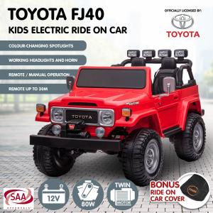 Toyota FJ-40 Electric Licensed Kids Ride On Electric Car - Red