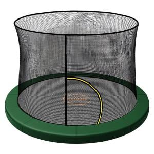 Kahuna 12ft Trampoline Pad and Net - Green