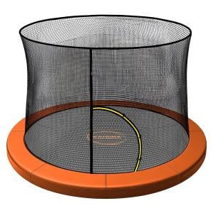 Kahuna 6ft Trampoline Pad and Net - Orange