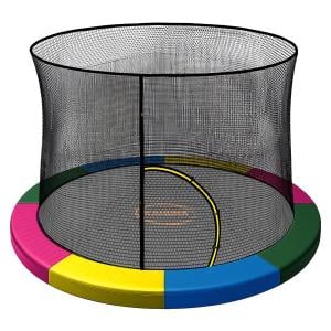 Kahuna 6ft Trampoline Pad and Net - Rainbow