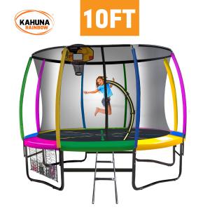 Kahuna 10 ft Trampoline with Rainbow Safety Pad