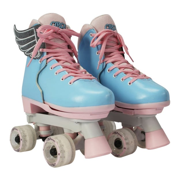 Circle Society Adjustable Kids Quad Roller Skates - Cotton Candy Rhythm Skates