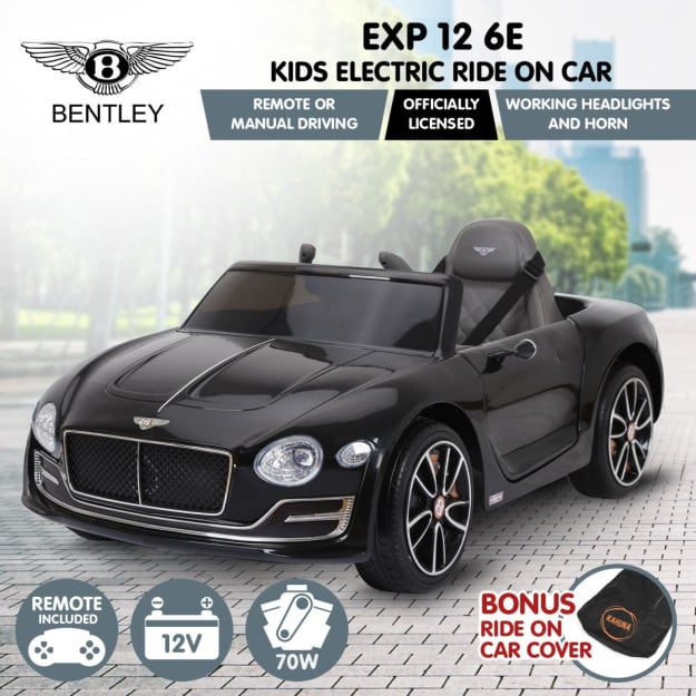 Bentley Exp 12 Licensed Speed 6E Electric Kids Ride On Car Black