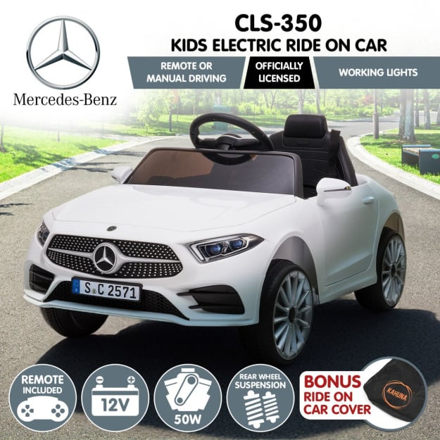 Mercedes Benz CLS 350 Kids Electric Ride On Car with Remote Control - White