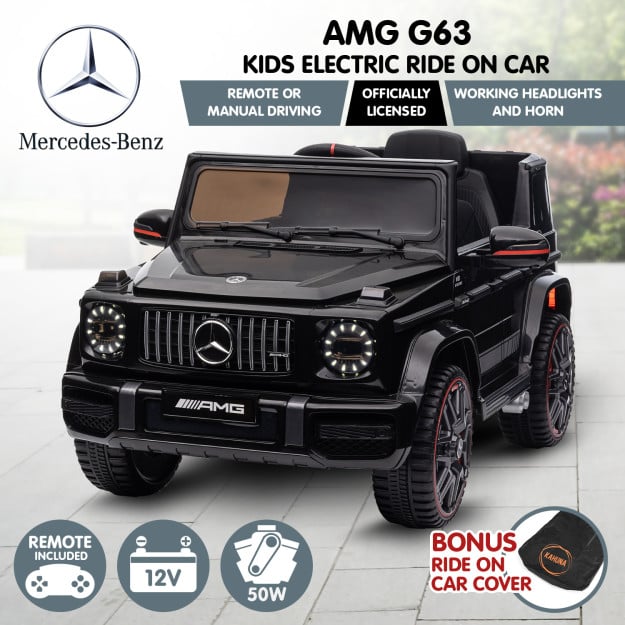 Mercedes Benz AMG G63 Licensed Kids Ride On Electric Car Remote Control - Black