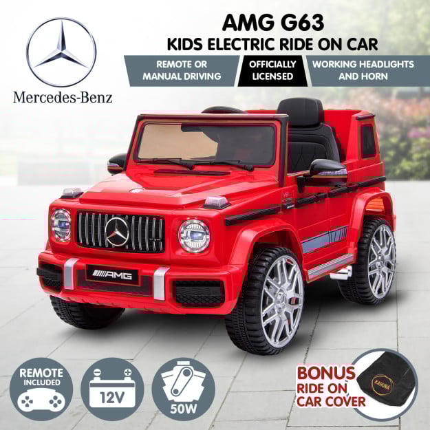 Mercedes Benz AMG G63 Licensed Kids Ride On Electric Car Remote Control Red