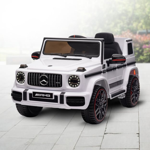 White mercedes electric car on sale