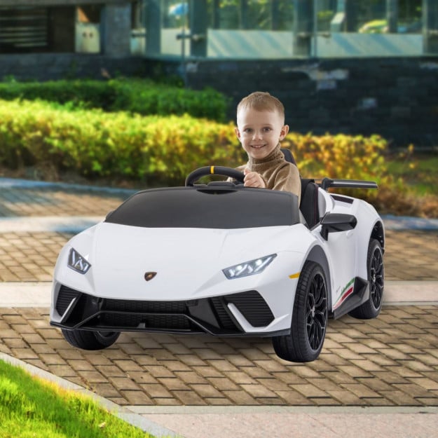 Lamborghini Performante Kids Electric Ride On Car Remote Control by Kahuna White
