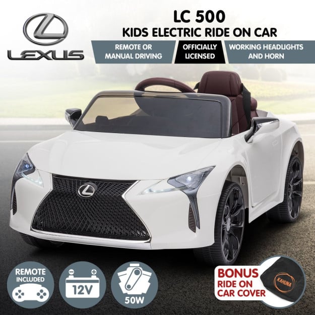 Authorised Lexus LC 500 Kids Electric Ride On Car - White