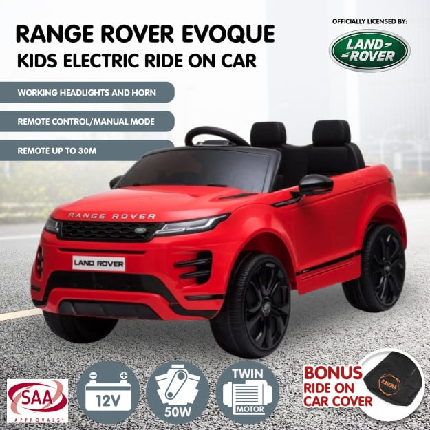 Land Rover Licensed Kids Ride on Car Remote Control by Kahuna - Red