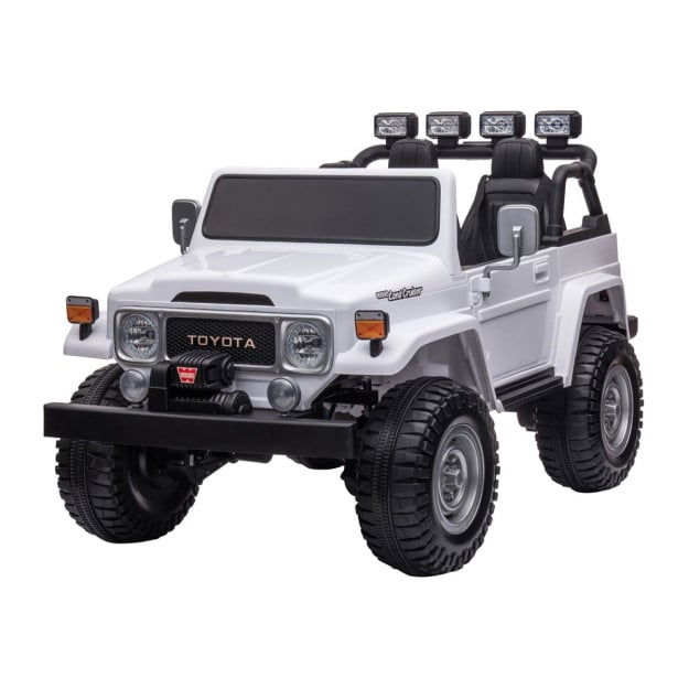 Toyota FJ-40 Electric Licensed Kids Ride On Electric Car - White