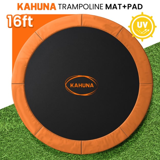 Kahuna 16ft Replacement Trampoline Safety Pad Cover and Jumping Spring Mat