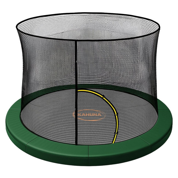 Kahuna 8ft Trampoline Pad and Net - Green