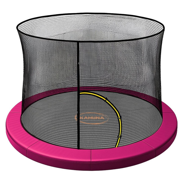 Kahuna 10ft Trampoline Pad and Net - Pink