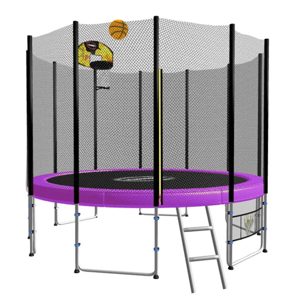 Kahuna Blizzard 12ft Trampoline Purple with Basketball Set