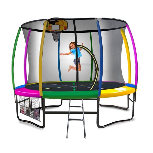 Kahuna 16 ft Trampoline with Rainbow Safety Pad