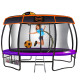 Kahuna 16 ft Trampoline with Basketball Set and Roof - Purple thumbnail