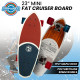 Kryptonics 23-inch Mini Fat Cruiser Board Skateboard - Liberty Blue Image 2 thumbnail