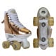 Circle Society Adjustable Quad Kids Roller Skates - Metallic Rose Gold Rhythm Skates Image 3 thumbnail
