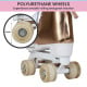 Circle Society Adjustable Quad Kids Roller Skates - Metallic Rose Gold Rhythm Skates Image 9 thumbnail