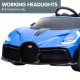Authorised Bugatti Divo Kids Electric Ride On Car - Blue Image 7 thumbnail