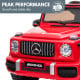 Mercedes Benz AMG G63 Licensed Kids Ride On Electric Car Remote Control - Red Image 11 thumbnail