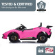 Lamborghini Performante Kids Electric Ride On Car Remote Control by Kahuna - Pink Image 8 thumbnail