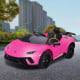 Lamborghini Performante Kids Electric Ride On Car Remote Control by Kahuna - Pink Image 11 thumbnail