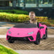 Lamborghini Performante Kids Electric Ride On Car Remote Control by Kahuna - Pink Image 12 thumbnail