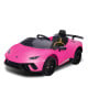 Lamborghini Performante Kids Electric Ride On Car Remote Control by Kahuna - Pink Image 2 thumbnail