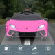 Lamborghini Performante Kids Electric Ride On Car Remote Control by Kahuna - Pink Image 5 thumbnail