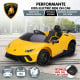 Lamborghini Performante Kids Electric Ride On Car Remote Control - Yellow Image 2 thumbnail