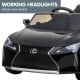 Authorised Lexus LC 500 Kids Electric Ride On Car - Black Image 6 thumbnail