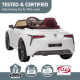 Authorised Lexus LC 500 Kids Electric Ride On Car - White Image 9 thumbnail