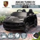 Kahuna Black Porsche Macan Turbo EV Kids Ride On Car 12V Electric Car thumbnail