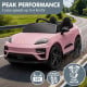 Kahuna Pink Porsche Macan Turbo EV Kids Ride On Car 12V Electric Car Image 5 thumbnail