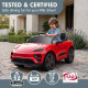 Kahuna Red Porsche Macan Turbo EV Kids Ride On Car 12V Electric Car Image 7 thumbnail