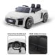 Audi R8 Spyder Licensed Kids Ride on Car Remote Control by Kahuna WH Image 7 thumbnail