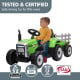 Kahuna MX-611 Kids Electric Tractor Trailer Car Green Grey Image 9 thumbnail