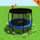 Kahuna Trampoline 6 ft with Basketball Set & Roof - Blue Image 2 thumbnail