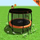 Kahuna Trampoline 10 ft with Basketball Set and Roof - Orange Image 2 thumbnail