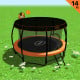 Kahuna Trampoline 14 ft with Basketball Set and Roof - Orange Image 2 thumbnail