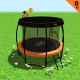Kahuna Trampoline 8 ft with Basketball Set and Roof - Orange Image 2 thumbnail