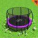 Kahuna 16ft Heavy Duty Round Trampoline with Inner Safety Net Enclosure & UV Spring Cover Outdoor Kids Pink Image 2 thumbnail